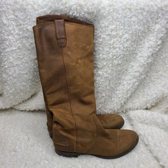 Madewell The Archive Distressed Leather Tall Riding Boots - Picture 1 of 10